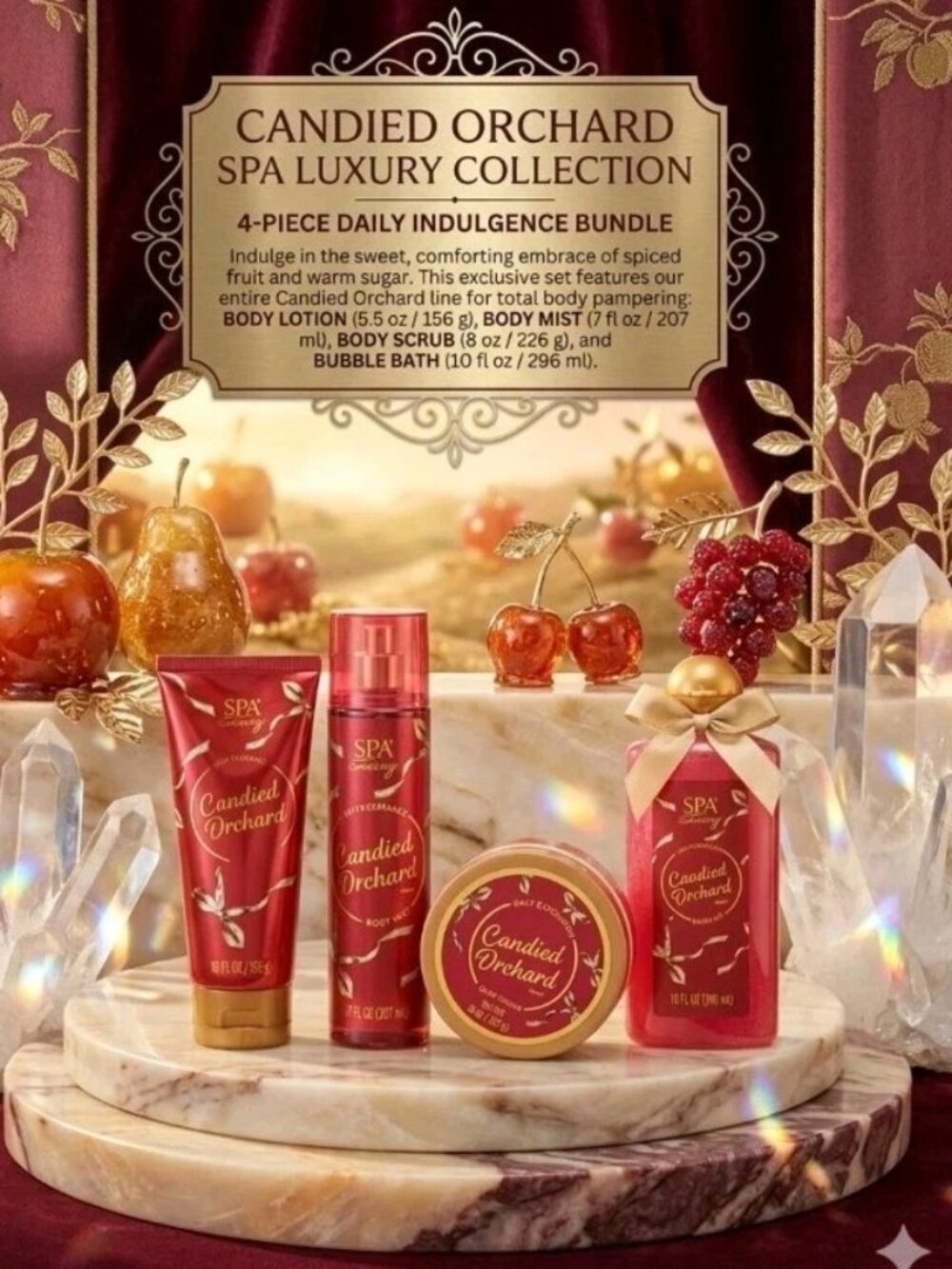 Candied Orchard 4-Piece Spa Luxury Gift Set